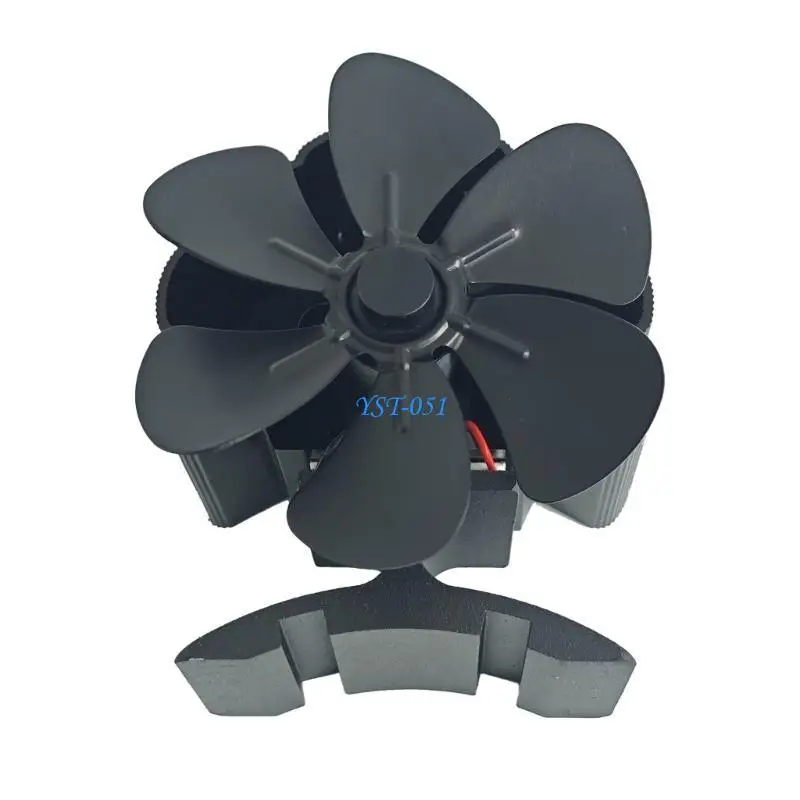 E15A موقد الخشب مروحة 6 أوراق تعمل بالطاقة الحرارية موقد مروحة الخشب حرق المشجعين قابل للتعديل المواقد مروحة لمروحة موقد الشعلات