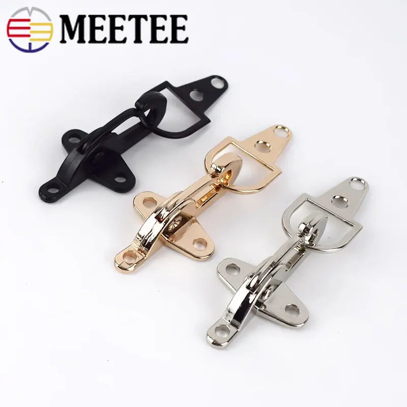 

2/5/10Pcs Meetee 4-5cm Metal Buckle Lobster Clasp Snap Clip Bag Belt Decor Hasp Button for Coat Down Jacket Sewing Accessories