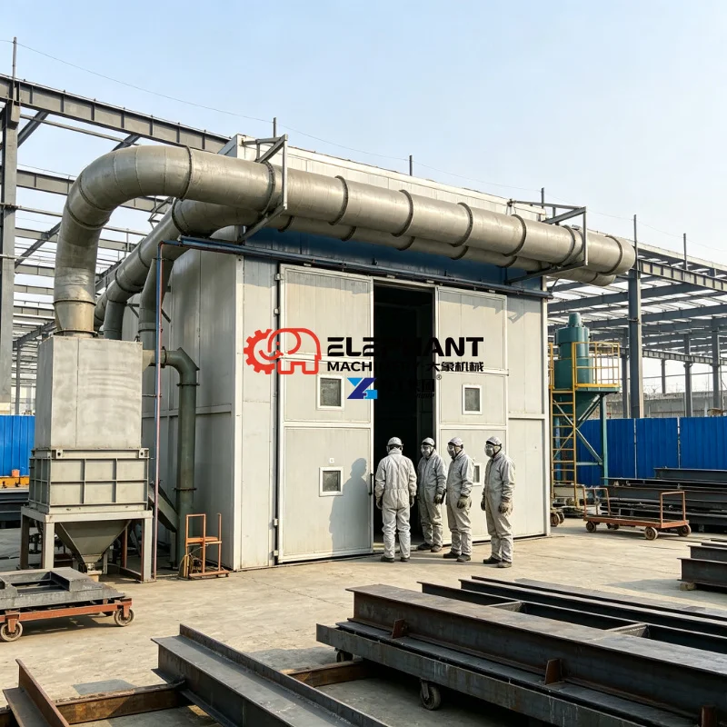 Industrial Sandblast Cabinet 20ft Container Sandblasting Room Customized Sand Blast Booth for Steel Structure Derusting