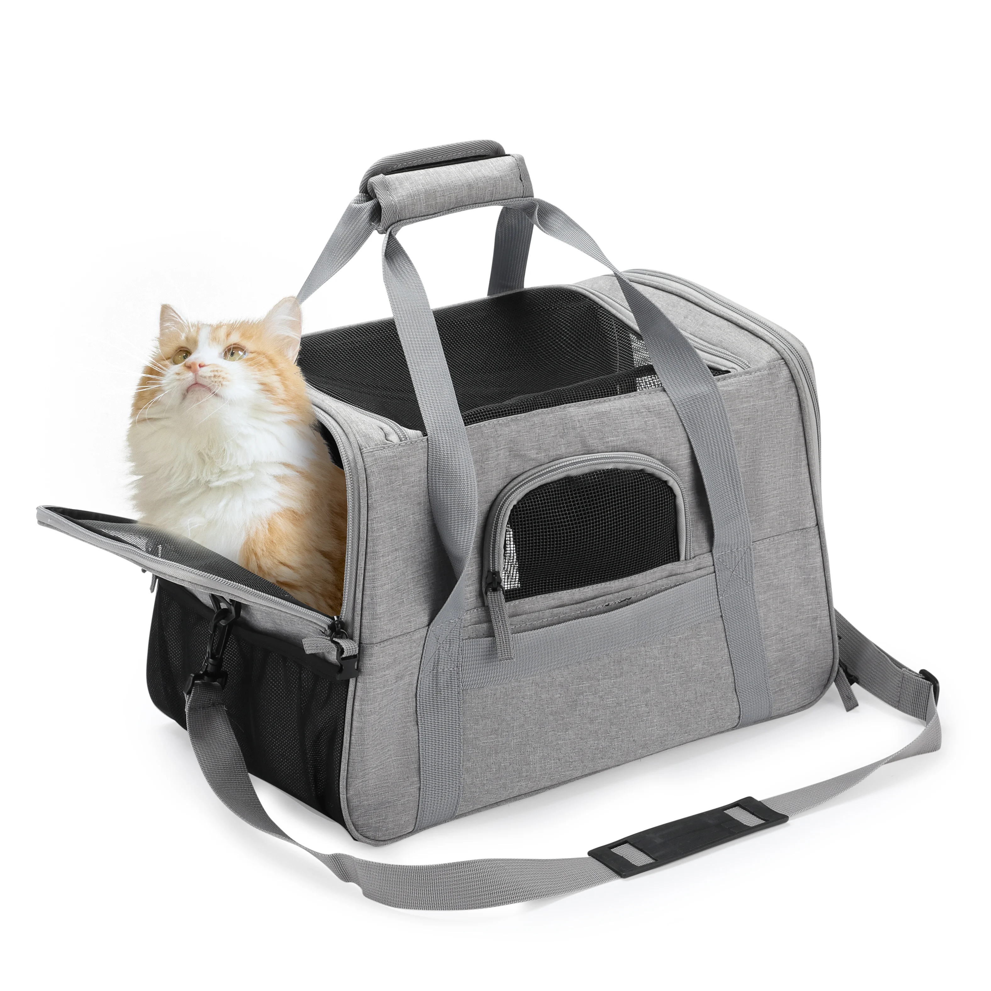 

Pet Carriers Backpack Portable Breathable Foldable Shoulder Bag Cat Dog Carrier Bags Outgoing Travel Pets Handbag Transport Bag