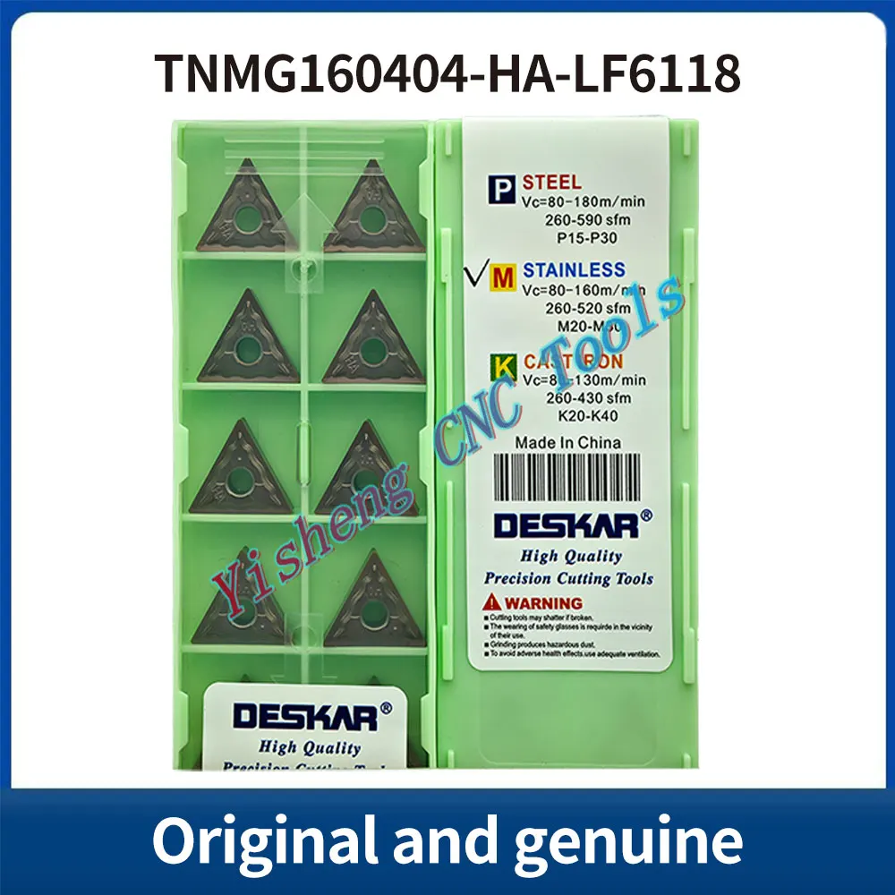 

DESKAR 100% Original TNMG160402-HA TNMG160404-HA TNMG160408-HA K10 LF6118 LF6018 LF6018S indexable threading carbide insert