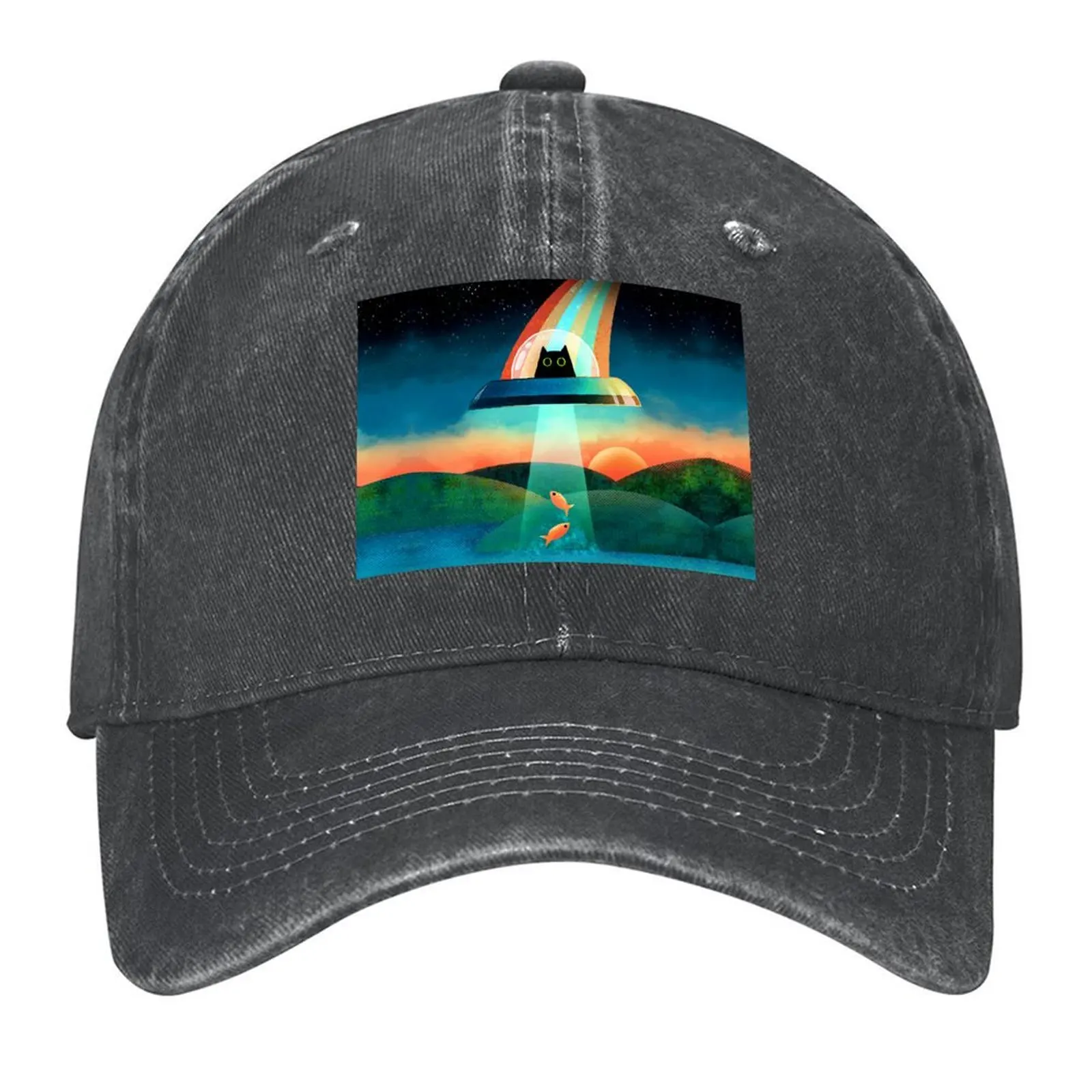 

The Purrfect Alien Baseball Cap Custom Cap Beach Outing foam party Hat tea Hat Men's Hats Women's