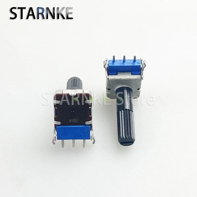 2PCS 12 Type Square Potentiometer 3-Pin Single B1K B10K Adjustable Resistor Temperature And Speed Regulation Flower Shaft 22.5mm