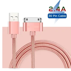 30 Pin USB Cable for iPhone 4S 4 S 3GS iPad 1 2 3 iPod Nano iTouch Fast Charging Data Sync Wire Charger Cable Adapter Cord