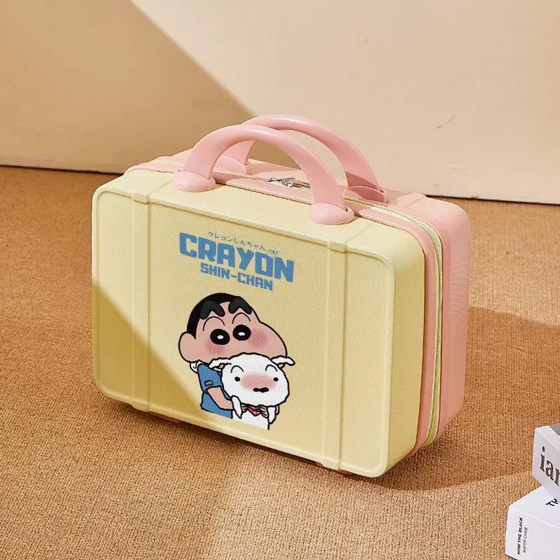 Koper Kecil Lucu Crayon Shin-Chan Kawaii Portabel untuk Anak Perempuan, Hadiah Kreatif, Tas Periferal, Kotak Kosmetik, Tas Perjalanan Kartun