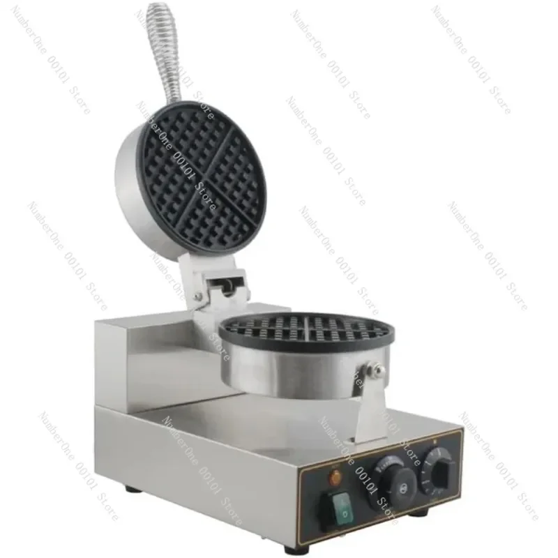 HAOYUNMA 110V Commercial Waffle Maker Round Waffle Maker Machine 1300W Non-stick Waffle Iron Professional Non-stick