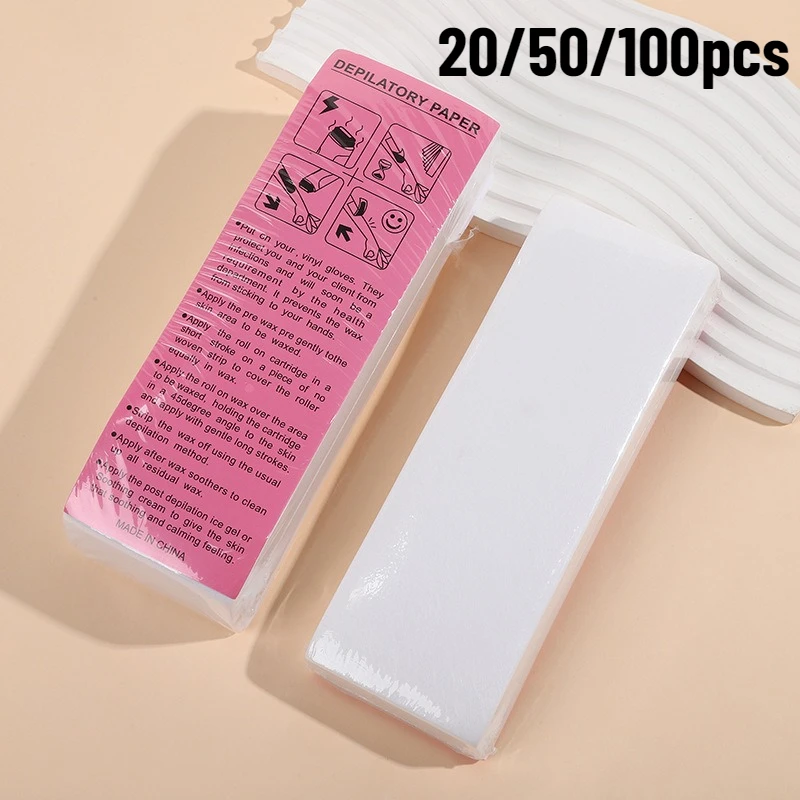 

20 шт./50 шт. 100 шт. нетканая ткань для удаления волос восковая бумага в рулонах Высокое качество эпилятор для удаления волос восковая полоска бумага