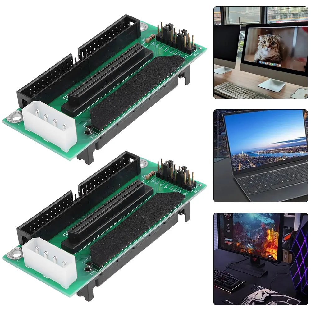 

2Pcs SCSI SCA 80Pin to 68Pin to 50Pin IDE Hard Disk Adapter Converter Card Board