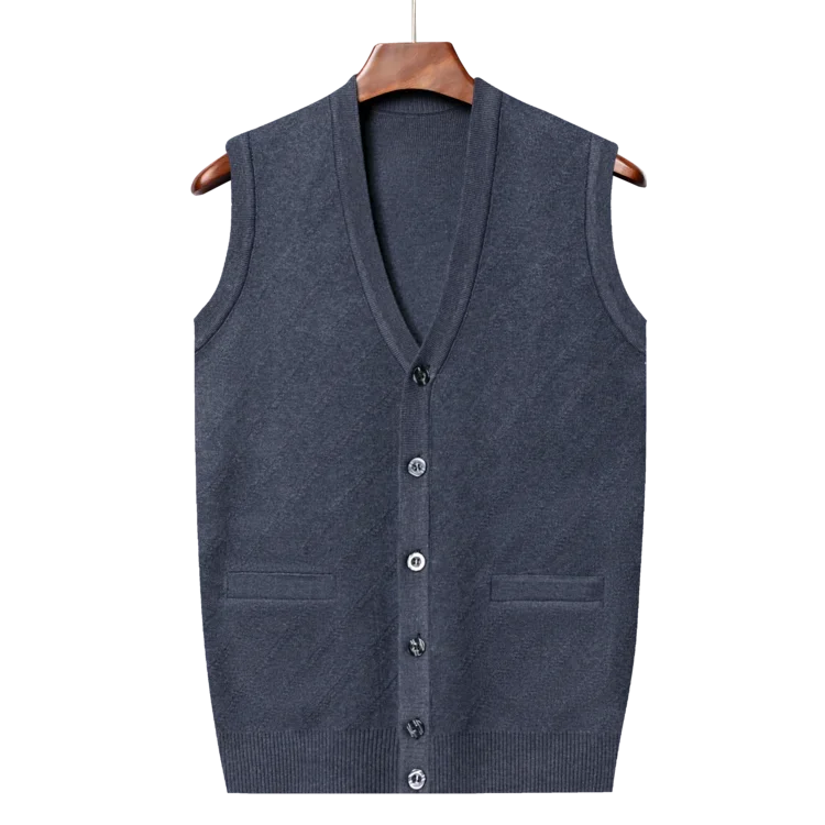 

Mens V-Neck Sleeveless Vest Classic Business Gentleman Knitwear Knitted Waistcoat Sweater Vest