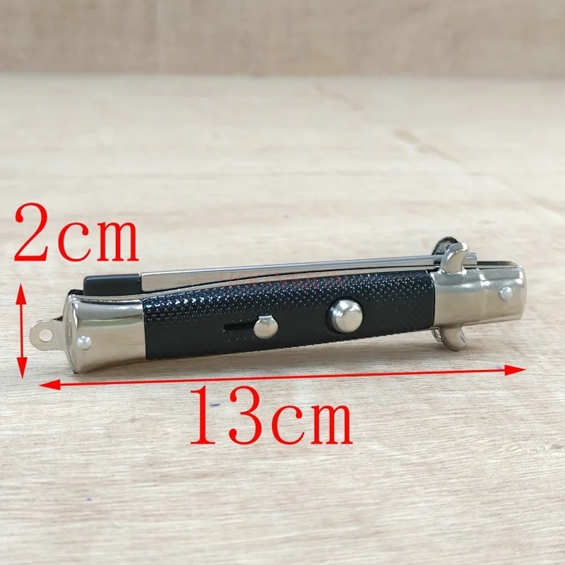 Push Button Pocket Comb Fake Switch Blade Folding Knife