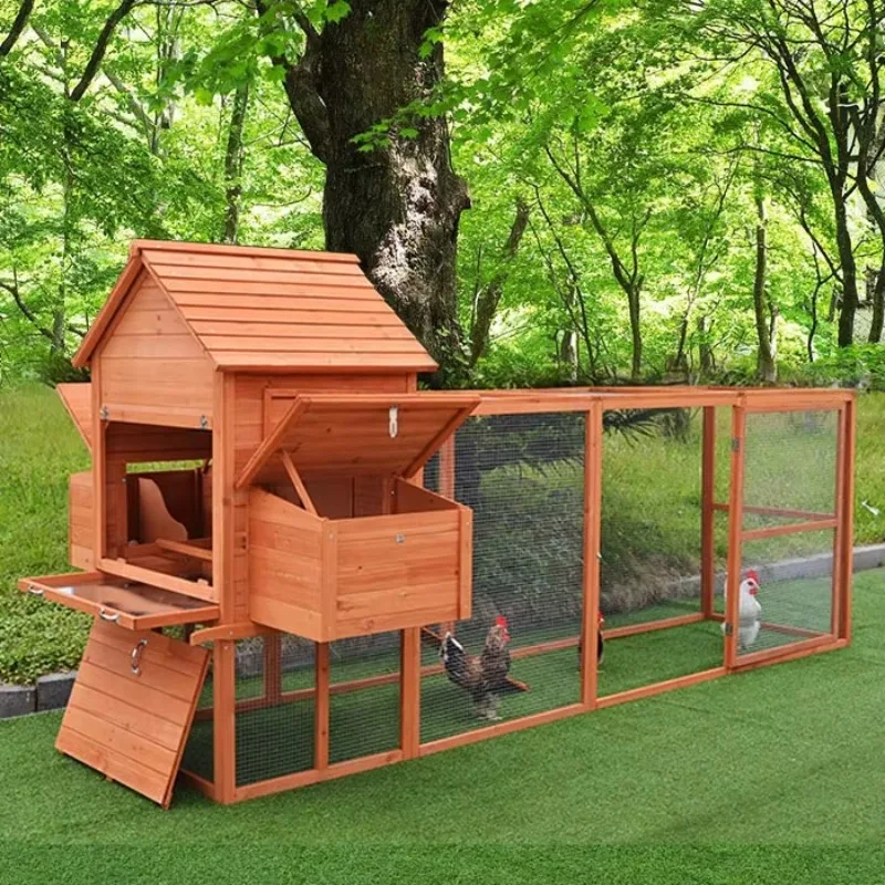 

Laying Chicken Coops Hens Houses Wooden Mobile Large Cages Egg Layer for Raising Chickens Farming for Animal Use