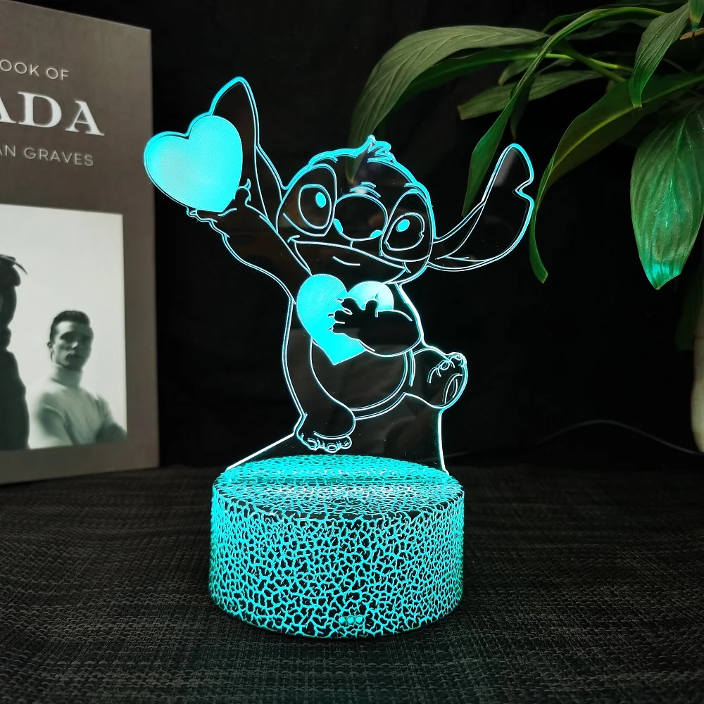 Cute Lilo and Stitch lights, 3D LED nightlights, decorative lights for children\'s rooms, birthday gifts for boys and girls