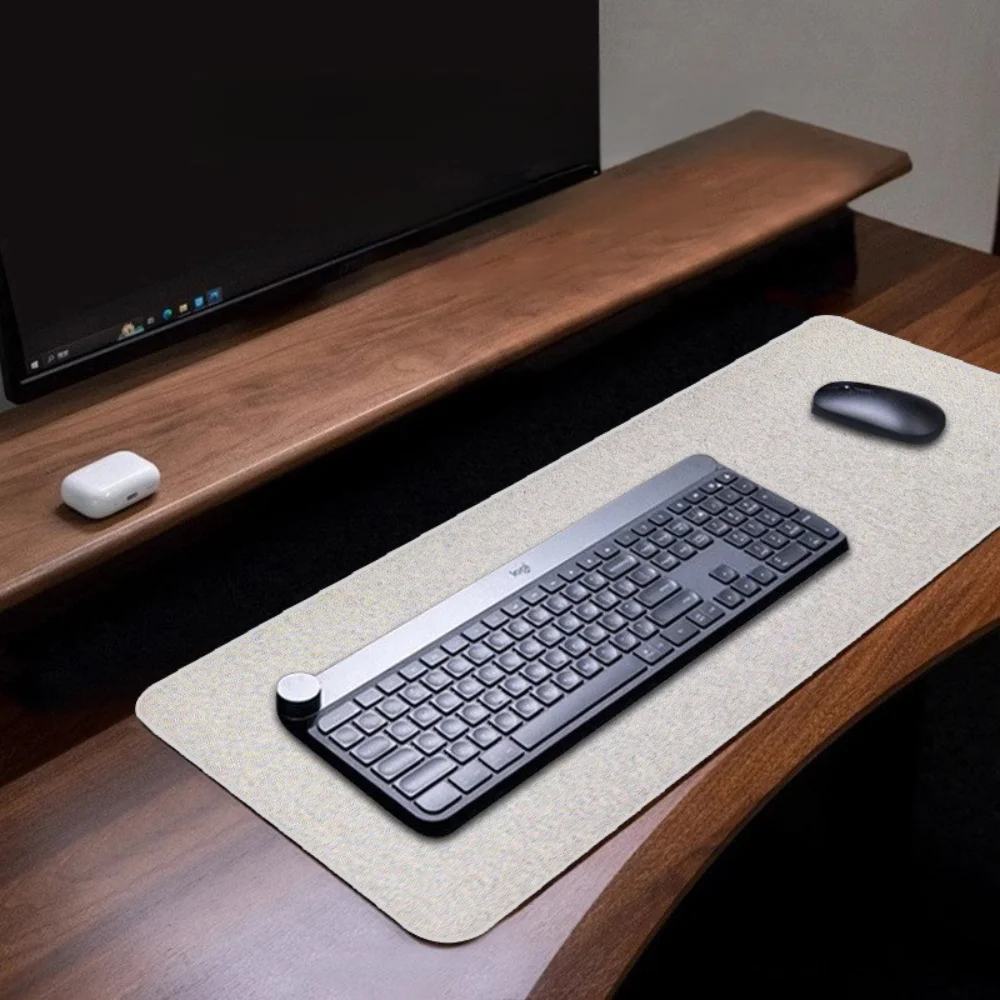 

Easy to Clean Linen Mouse Pad Non-slip Rubber Keyboard Mice Mat 80*30cm Waterproof Writing Pad Home Office