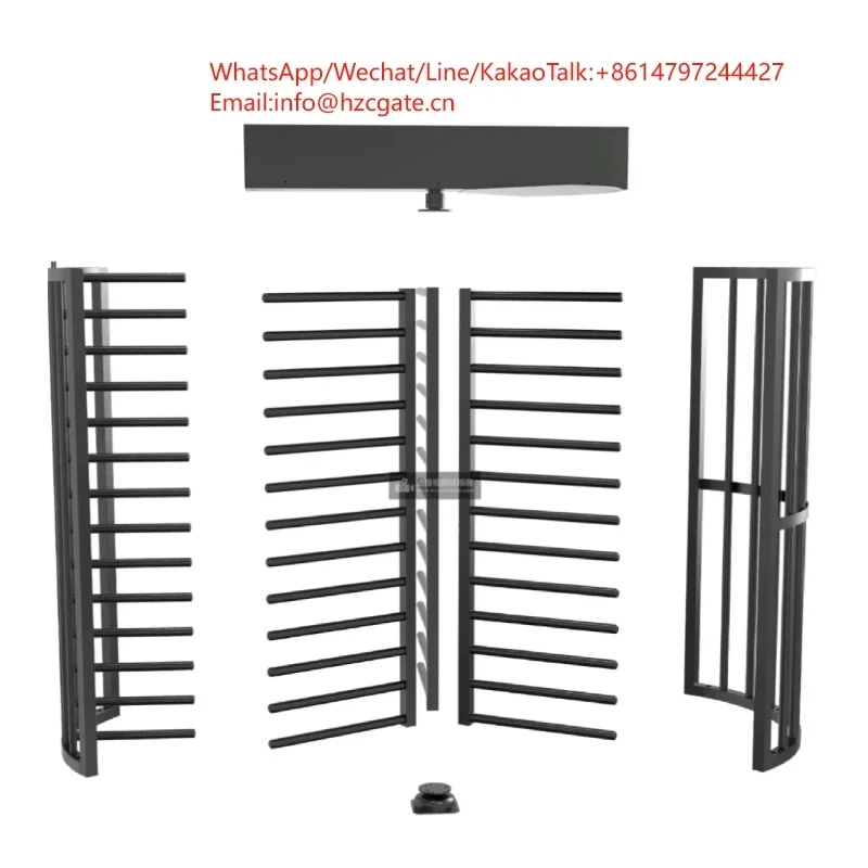 Residential community entrance revolving door Full height revolving door Airport lobby access control system