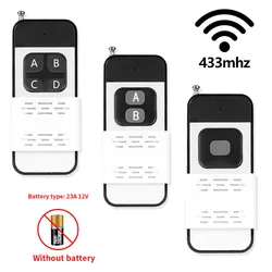 433Mhz Wireless Remote Control 1 2 4 Buttons 1527 Learning Code 1000M RF Transmitter for Light Gate Garage Electric Door Motor