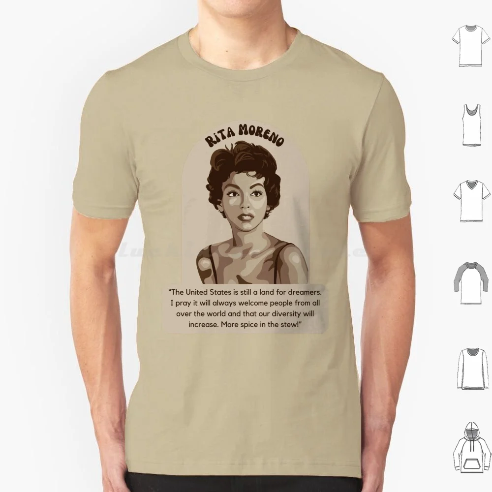 Rita Moreno Portrait T Shirt 6xl Cotton Cool Tee Rita Moreno One Day At A Time Netflix Isabella Gomez Elena Alvarez West Side