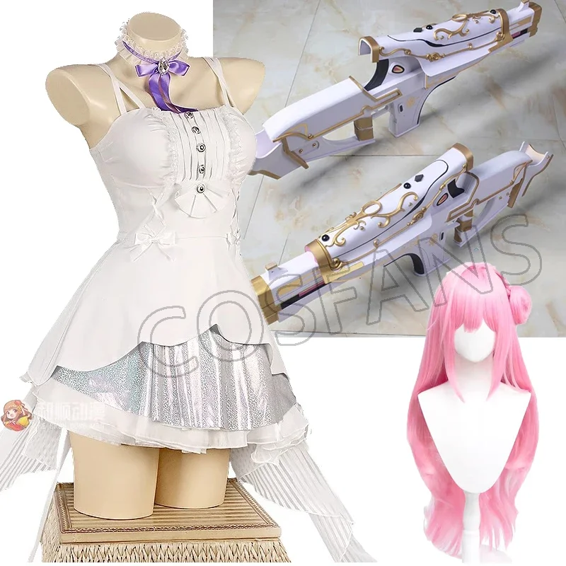 

Dorothy Cosplay Costume Game NIKKE Goddess of Victory Dorothy White Flower Wedding Dress Women Halloween Carnival Suit