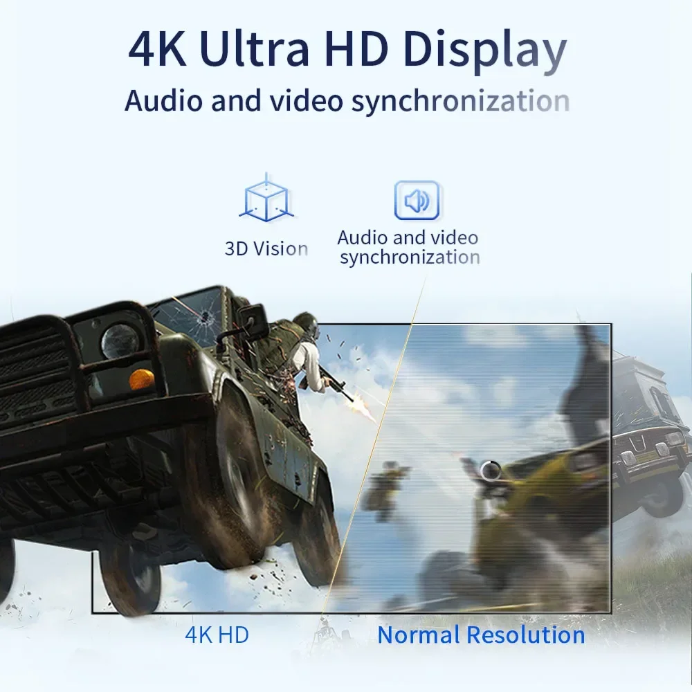 LHLong المدى اللاسلكية HD جهاز ريسيفر استقبال وإرسال واي فاي دونغل 4K الترا HD تدفق عرض الفيديو محول لاسلكي