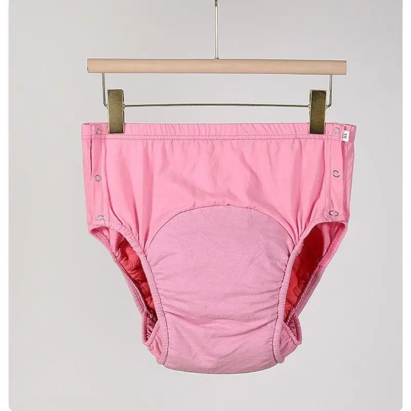 

Adult baby ABDL Pure Cotton Diapers Reusable Anti-Side Leakage Snap Button Underwear Washable Diaper Pants Breathable Panties