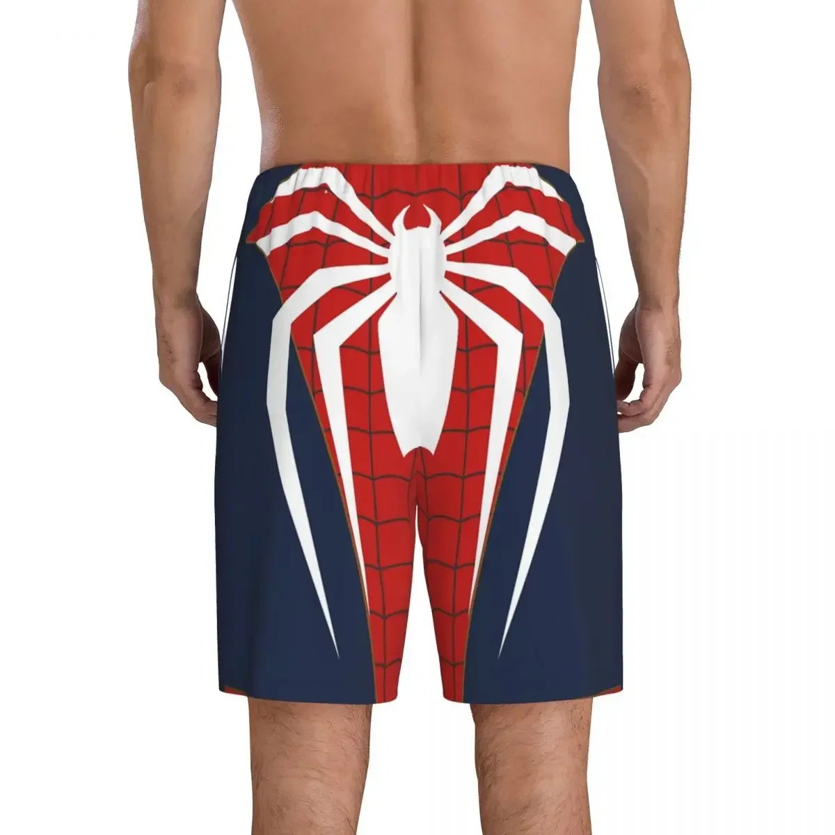 Custom The White Man Web Graphic Pajama Bottoms for Men Lounge Sleep Shorts Stretch Sleepwear Pjs with Pockets