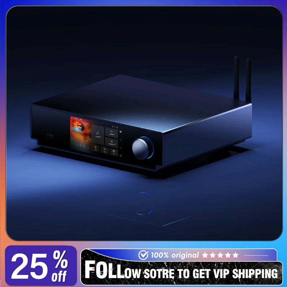 

Shanling SM90 Digital Broadcast Digital Network Streamer HiFi Audiophile Turntable Companion DAC Headphone Desktop Player