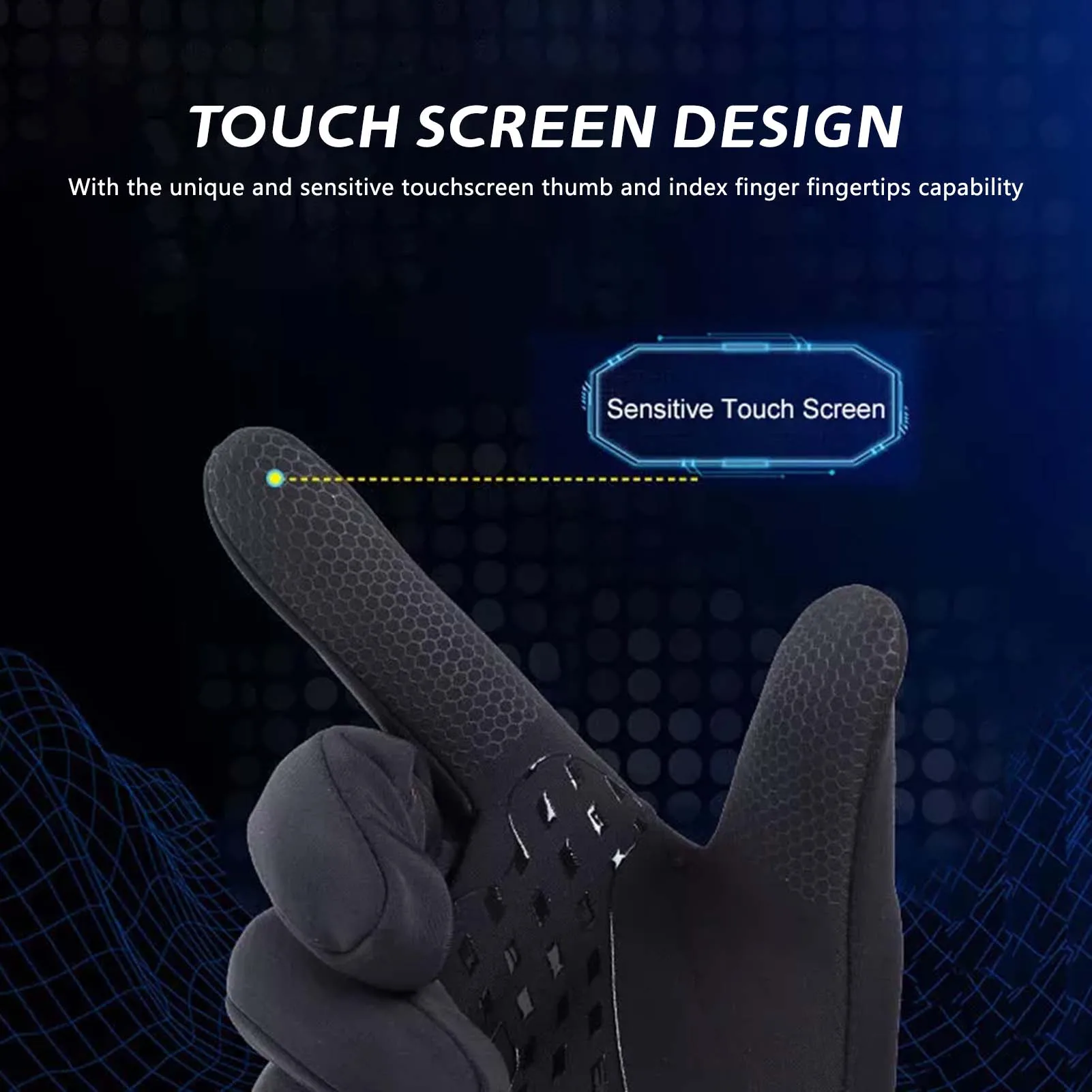 

Winter Cycling Gloves Thickened Full Finger Touchscreen Gloves For Cycling Riding Skiing Warmful Anti Slip Sports Mittens 1 Pair