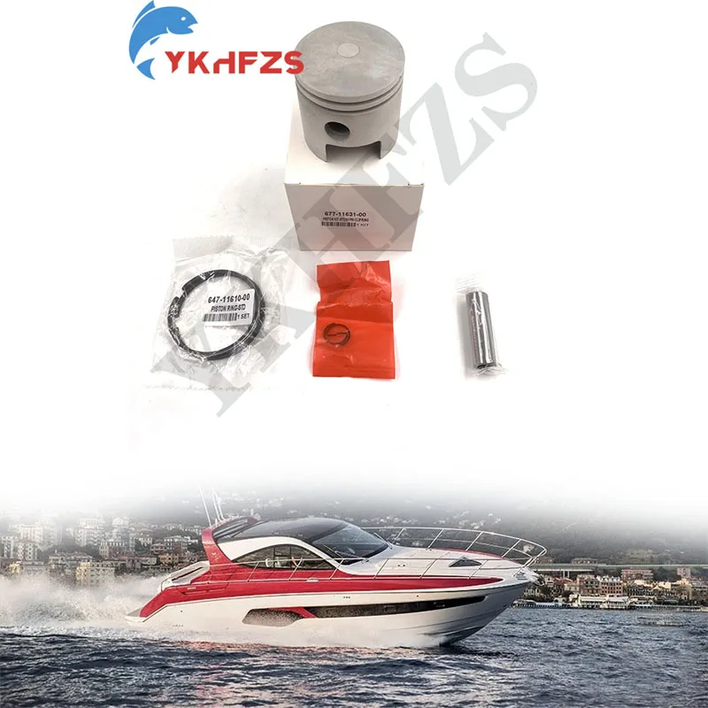 

Для лодочного мотора Yamaha 2T 5D E8D, диаметр 50 мм, 677-11631-00, комплект поршней 677-11631, аксессуары для лодок