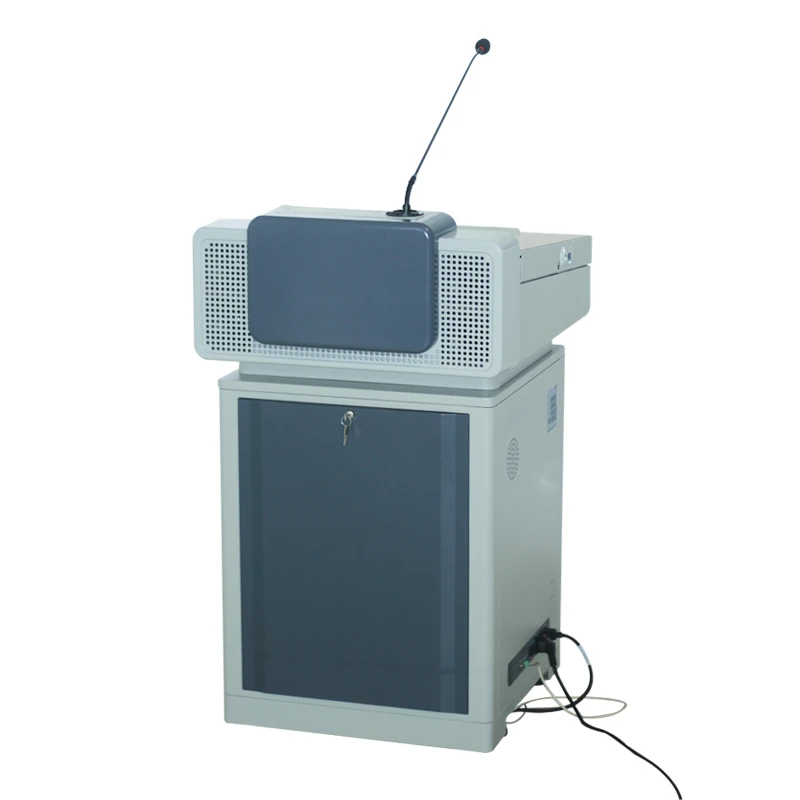 Tela interativa lcd de púlpito multimídia para sala de aula escolar de 21,5 polegadas, microfone sem fio, alto-falante, pódio inteligente