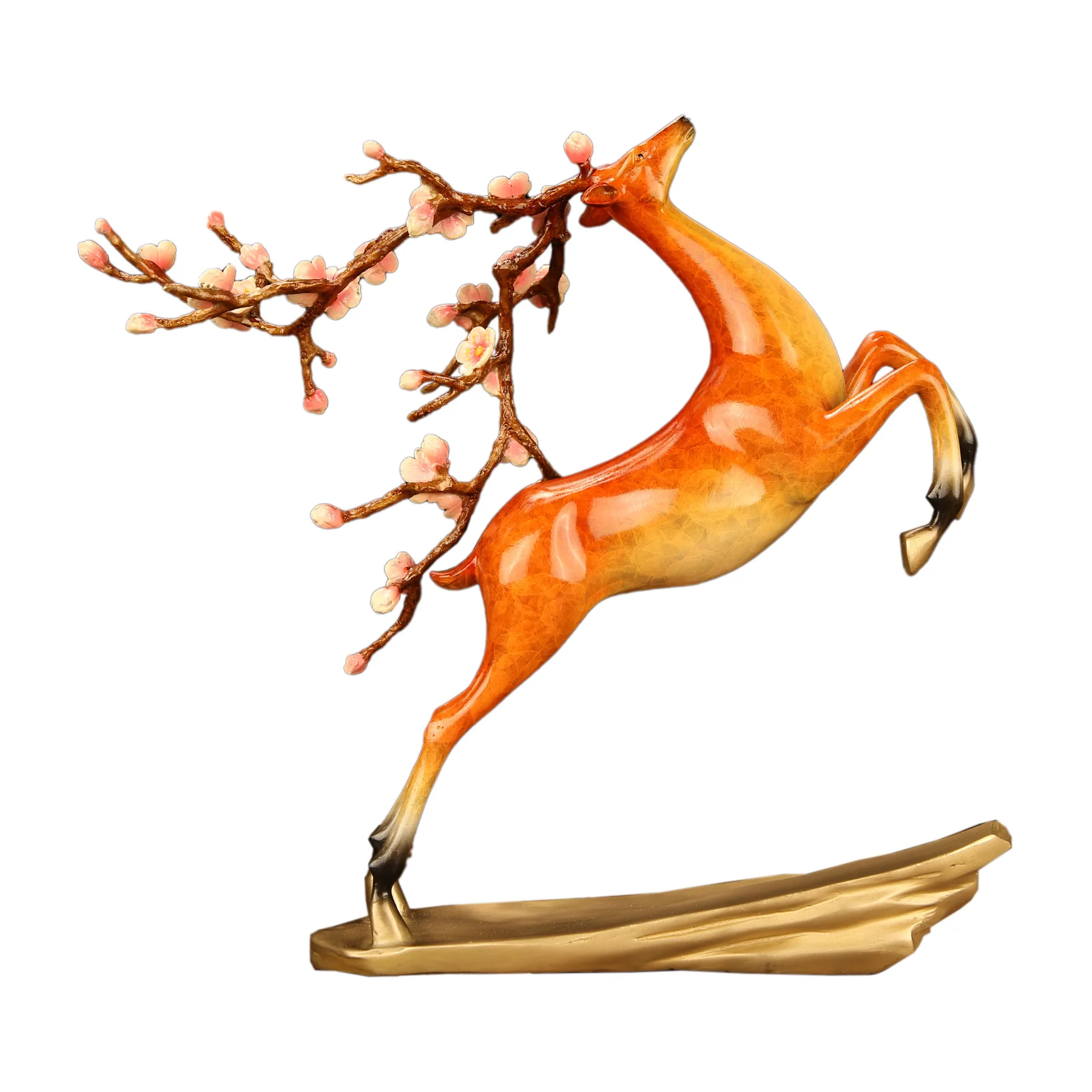 Copper Deer Ascends All the Way Decorations for Living Room Wine Cabinet