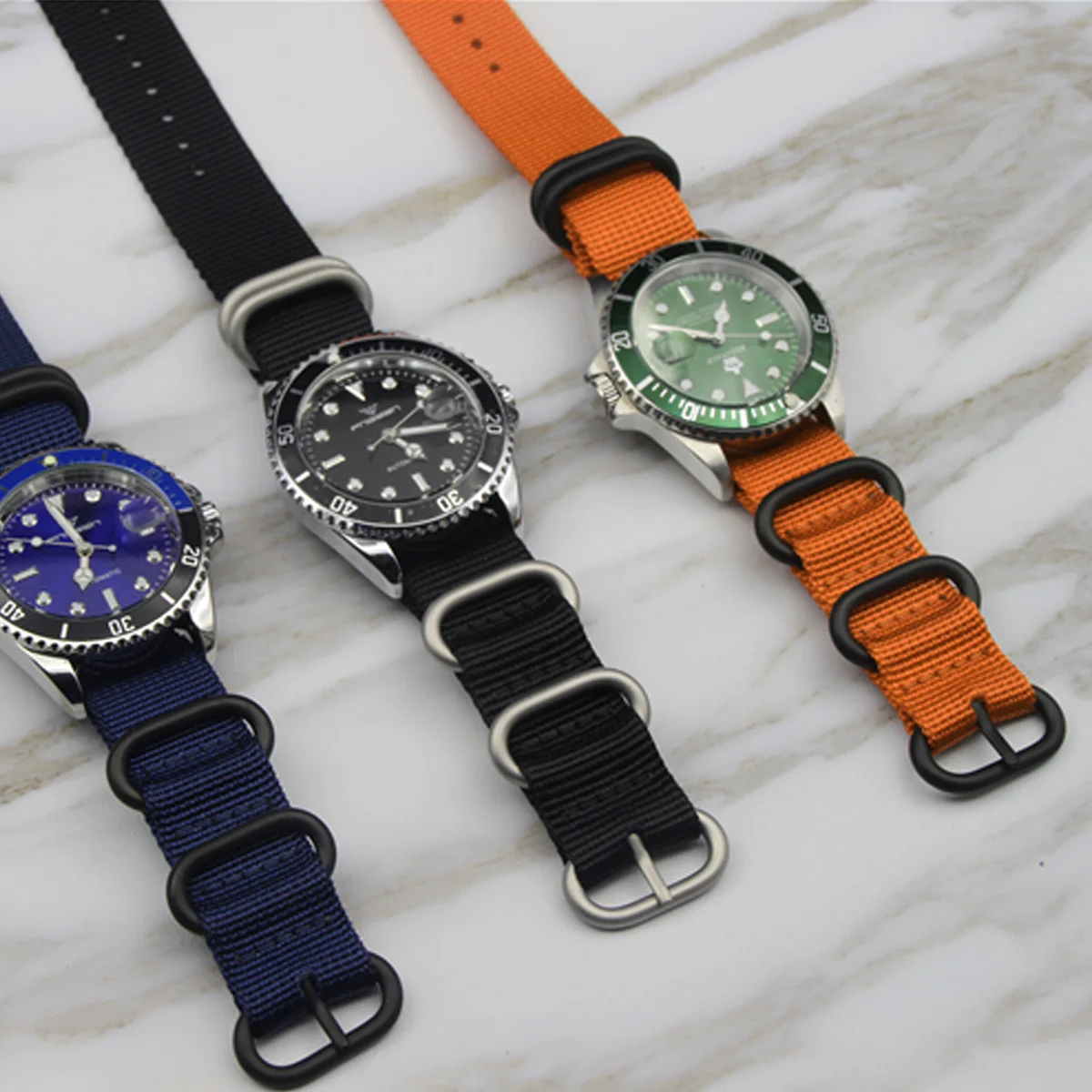

22Mm Nylon Watch Strap Heavy Duty Woven Design Stainless Steel Buckle Secure Fit for Active Lifestyle Watch Bands