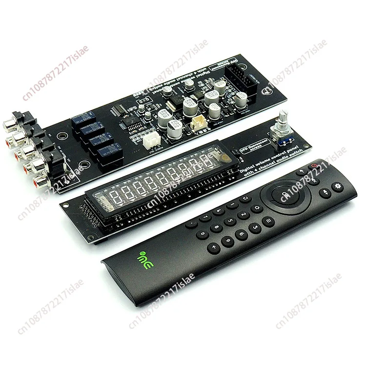 VFD Display Volume Controller Remote Control Volume Board HIFI Fever Preamp Board 4-channel Audio Source Switching Board