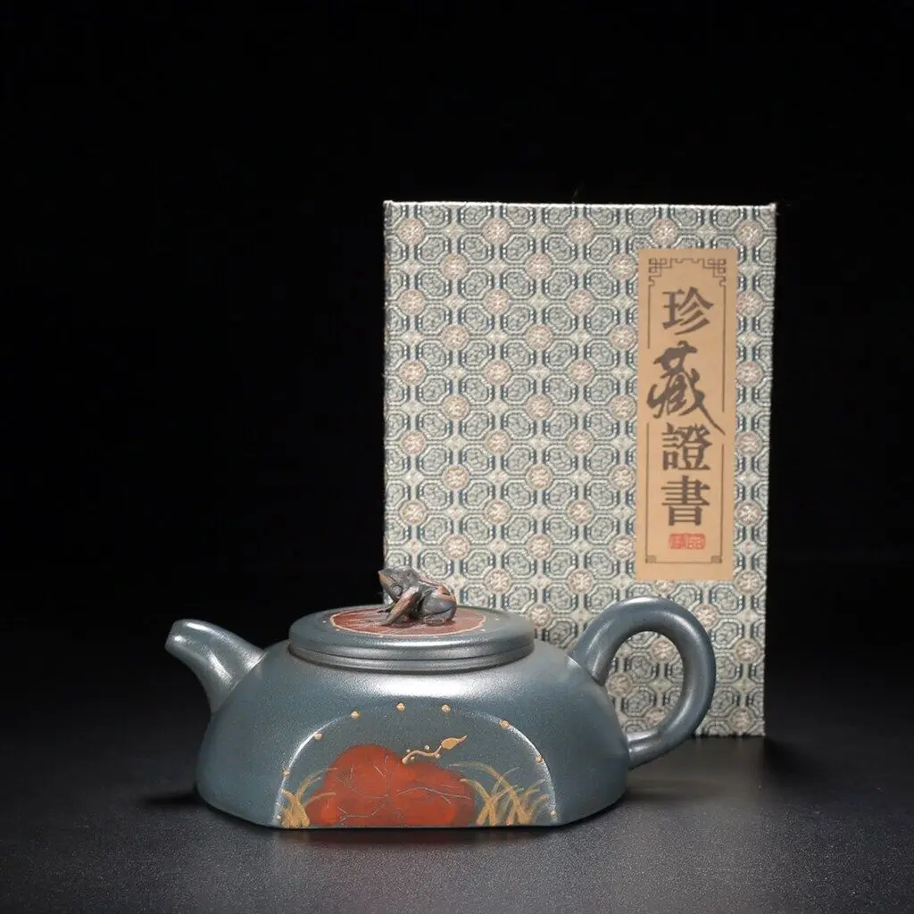 Chinese Yixing Zisha Clay Handmade Exquisite Frog Teapot 3502