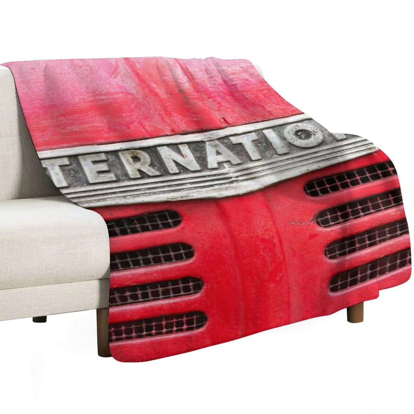 Vintage International Tractor Badge Throw Blanket Thermal Bed covers Large for winter manga Soft Plush Plaid Blankets