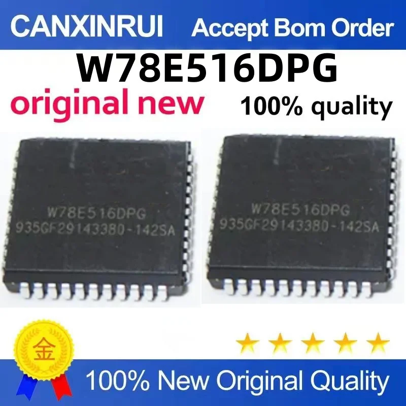 

W78E516 W78E516DPG PLCC44 Package Embedded Microcontroller IC Chip New