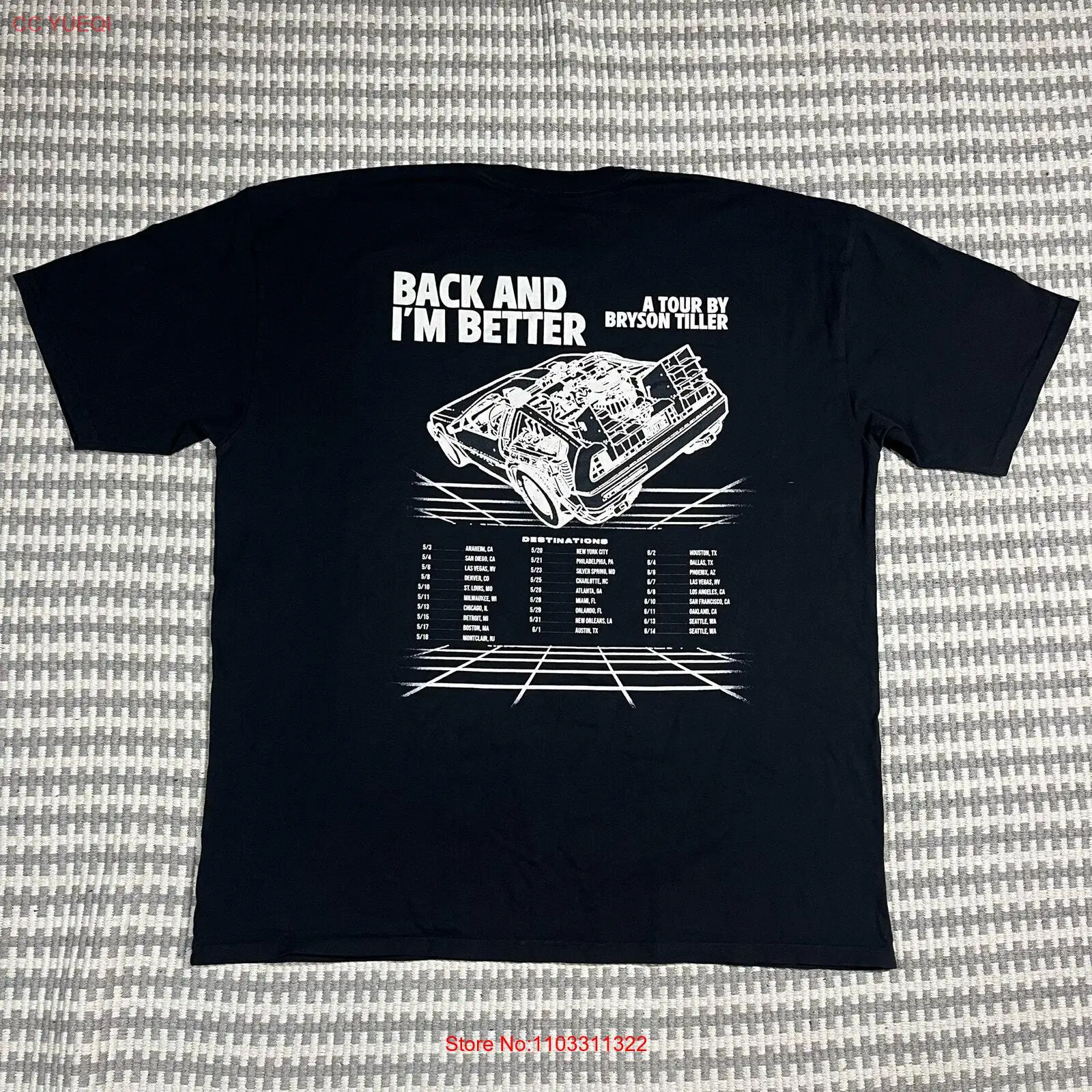 Черная футболка Bryson культиватор назад и я лучший тур для взрослых Sz 2XL Новинка