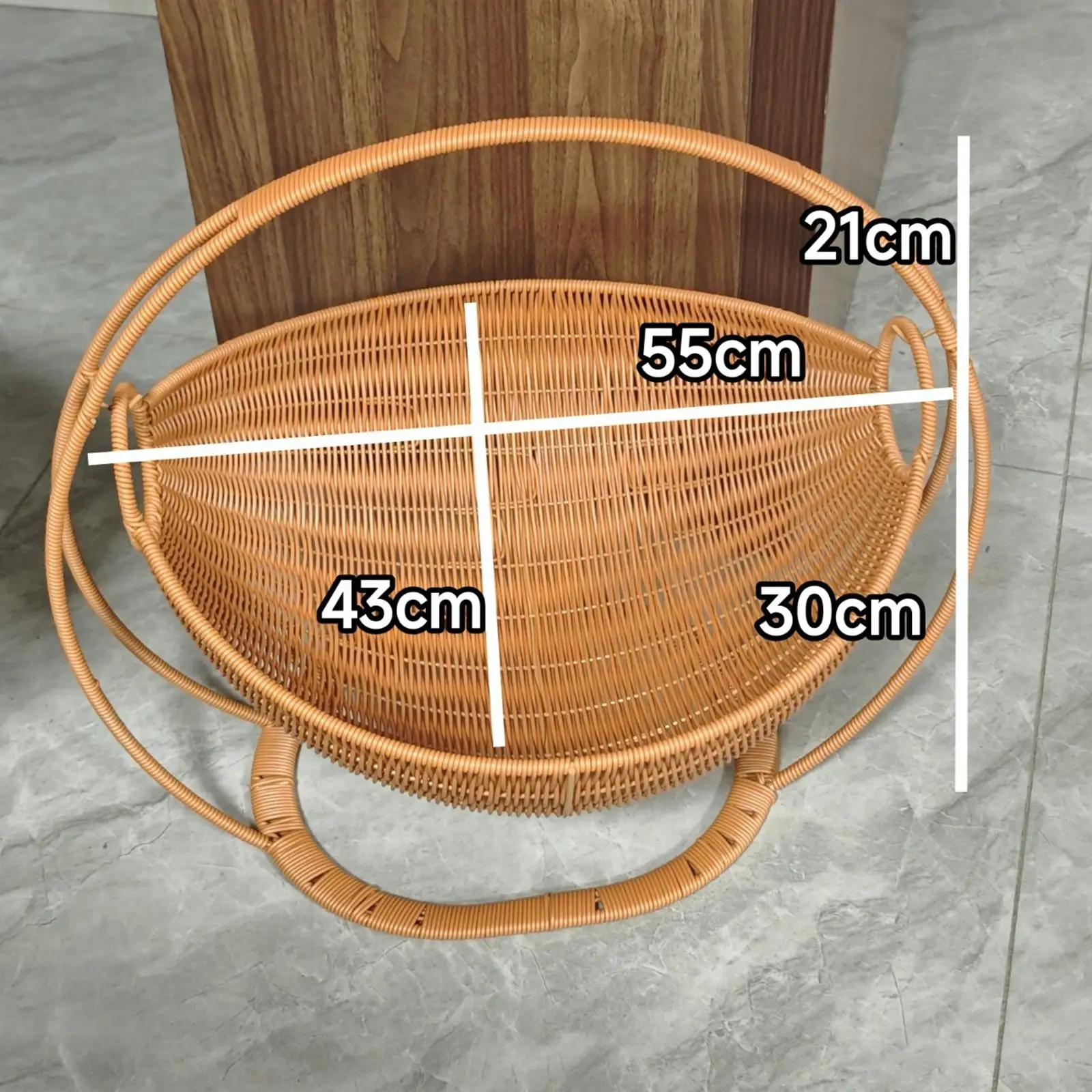 سلة التخزين اليدوية صينية تقديم سطح المكتب أشتات المنظم الخبز مزرعة سلة فاكهة رف الفاكهة لكونترتوب الفناء