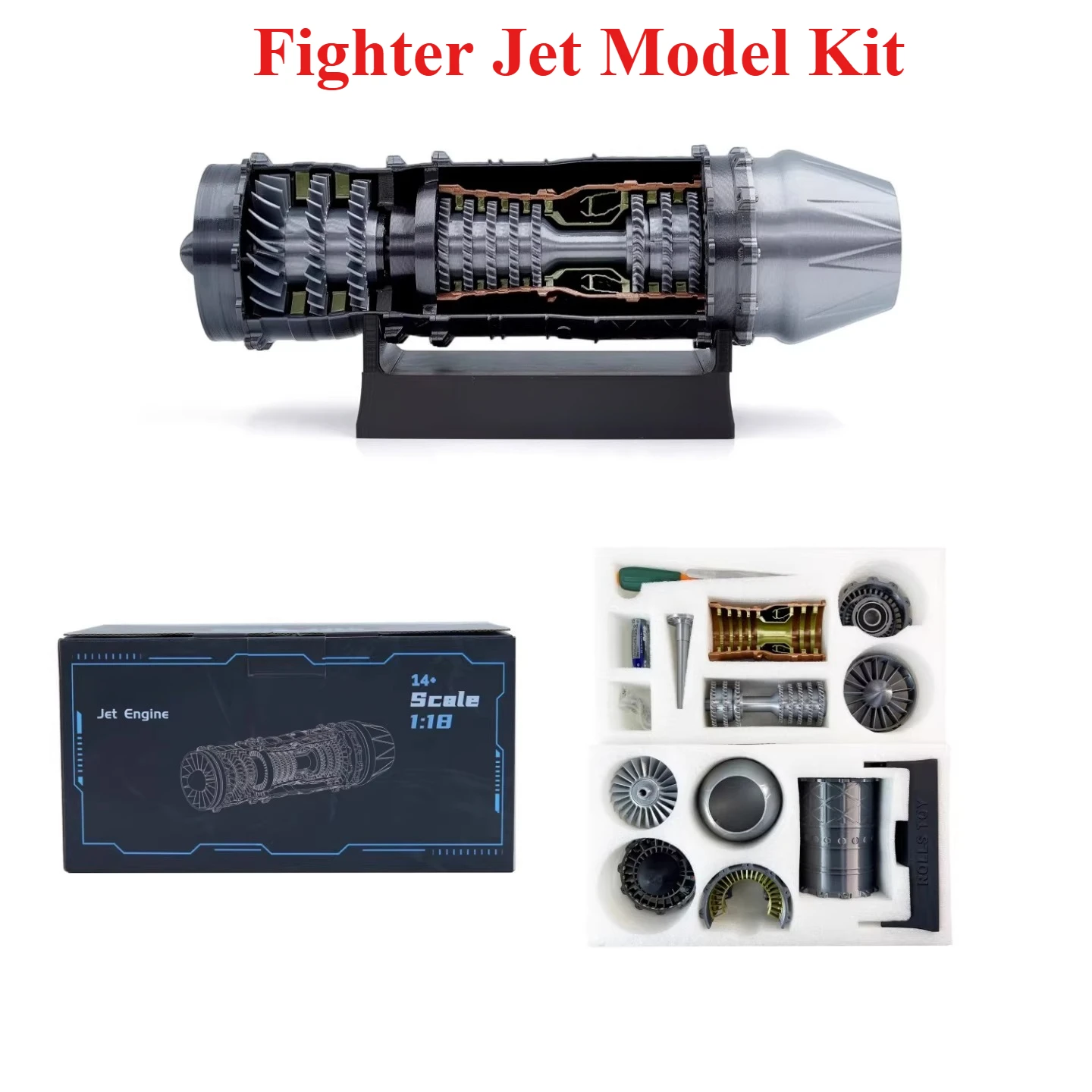 

Модель двигателя-истребителя J20, комплект для сборки «сделай сам», турбореактивный двигатель, готовый продукт с подсветкой, модель истребителя J35, комплект игрушки