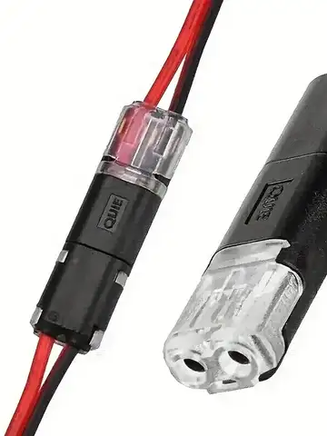 20/50/100 Pack H2 2-Pin Pluggable Wire Connectors, Nylon Insulated Copper Quick Connect Terminal Blocks, Suitable for Low-Voltage Cables, No Power Mode Required, No Electronic Components