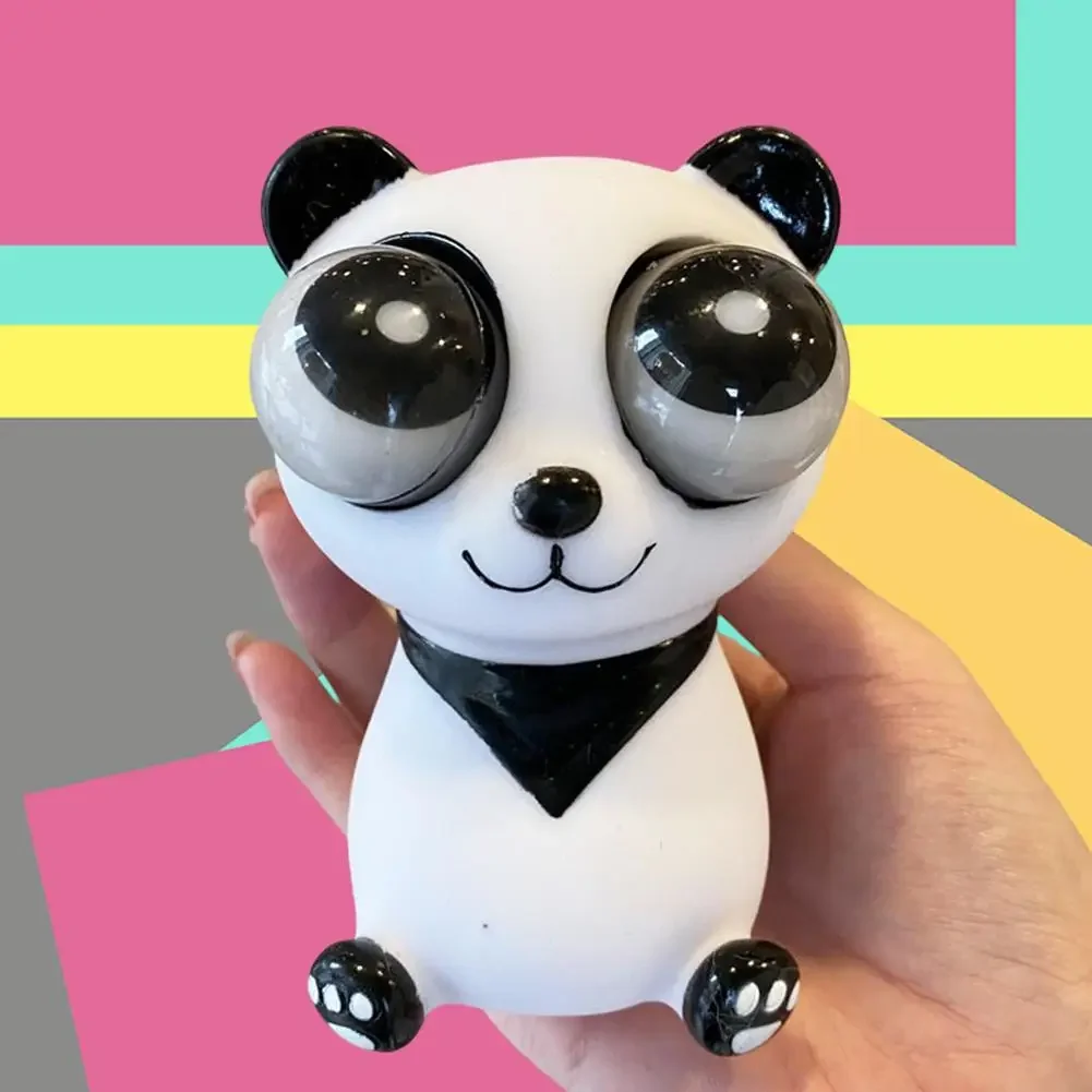 Große Augen Panda Dekompressionsspielzeug Tier Squeeze Antistress Spielzeug Schwarz Weiß Panda Puppe Stressabbau Prise Langsam Rebound Lustiges Spielzeug