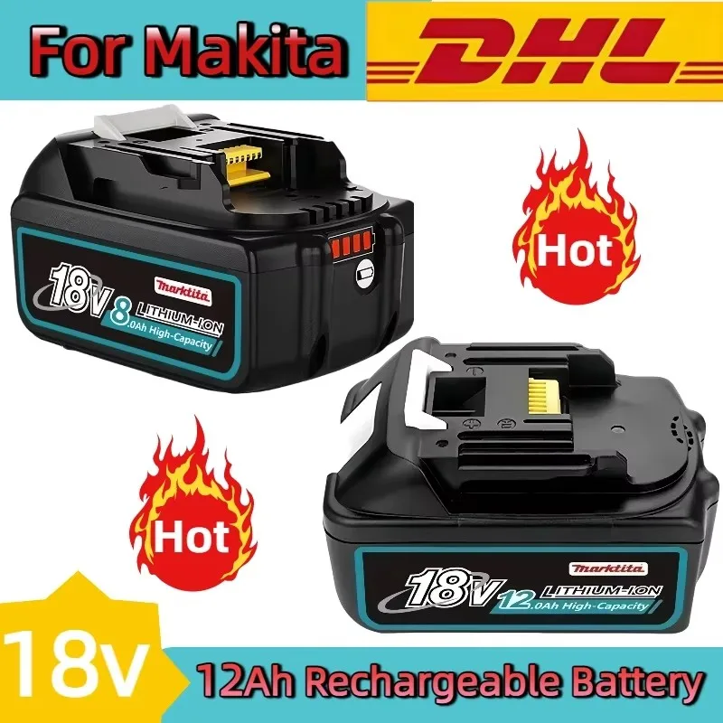 

Original 18V battery, 12Ah, for makita 18v battery BL1830B BL1850B BL1840 BL1860B battery compatible Makita drill bit DTD173