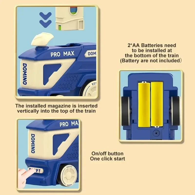 Automatyczne układanie pociągu Domino elektryczny samochód Puzzle inteligencja DIY kolorowe domino zestaw zabawek edukacyjnych gra dla dzieci prezent