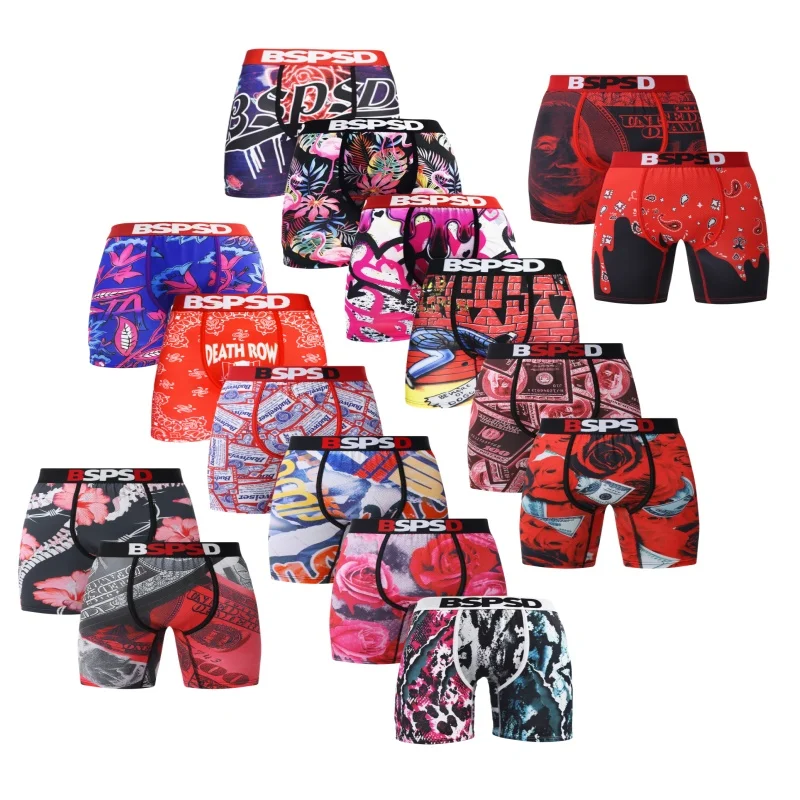 

1Pcs Men Underwear Comfort Breathable Mens Boxers Briefs Man Swimming Underpants Plus Size Mens Panties Sexy Men's Boxershorts
