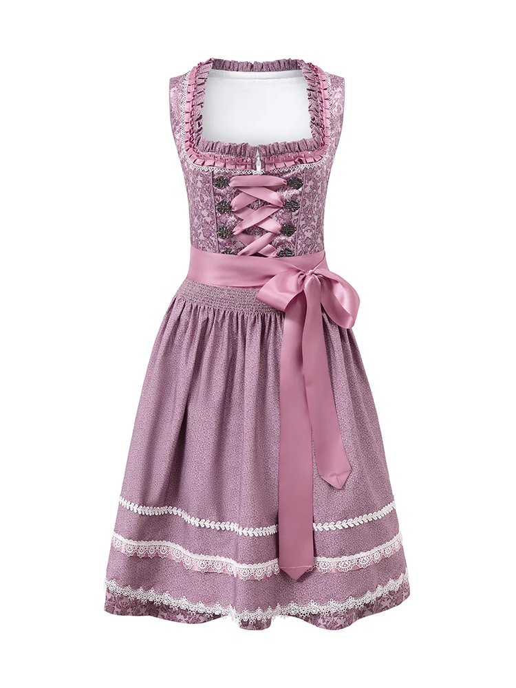 Duitse Dirndl-Jurk Voor Dames 2 Stuks Voor Oktoberfest Carnaval Traditioneel Kostuum Bierpak Feestelijk Pak