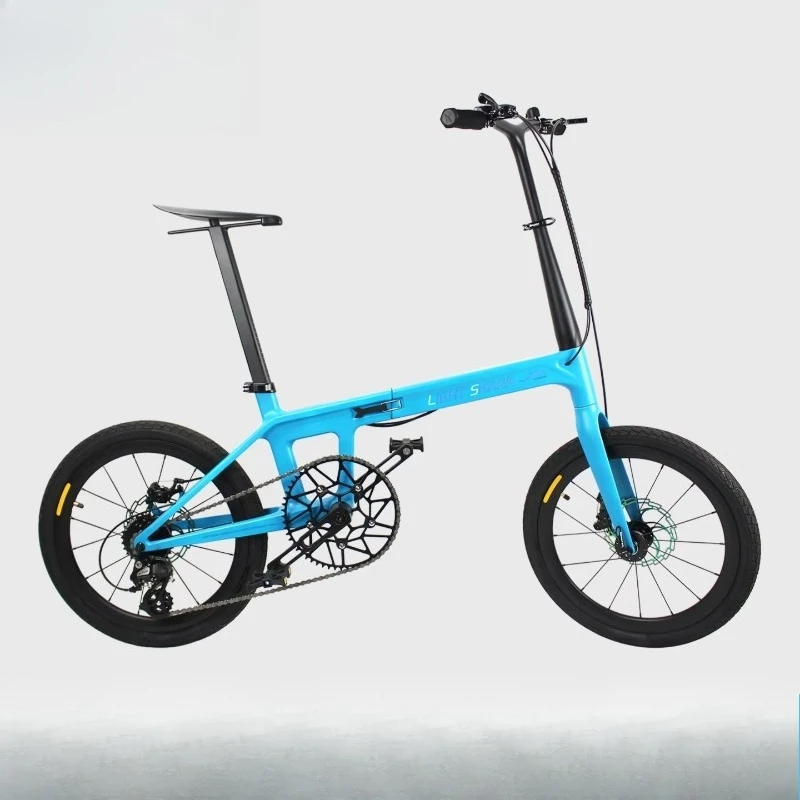 

20-Inch Full Carbon Fiber Folding Commuter Bicycle Super Urban 7 Speed with Variable Speed Rim