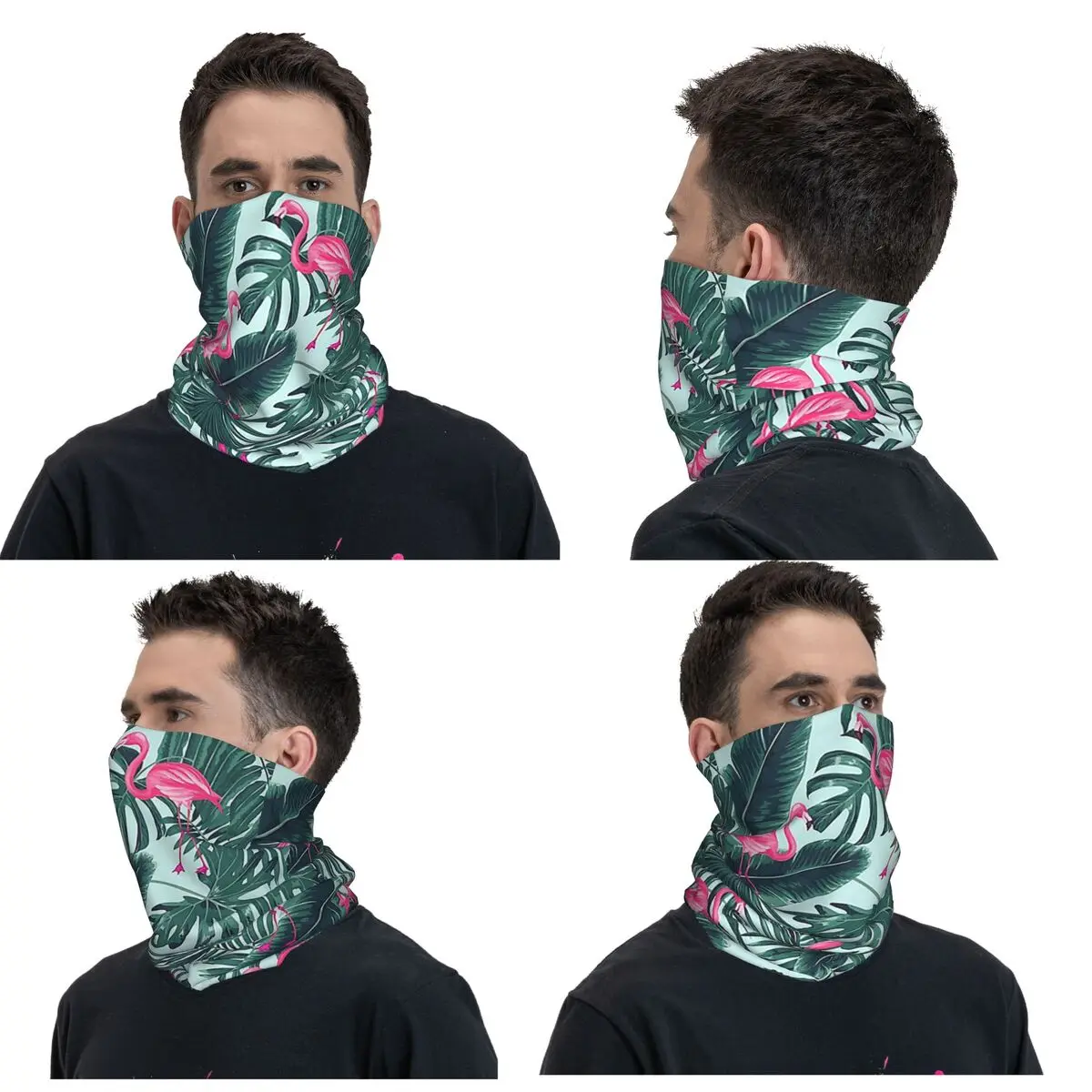 Tropic Abstract Flamingo Bandana Neck Cover Printed Face Scarf Multifunction Balaclava Riding Unisex Adult Windproof