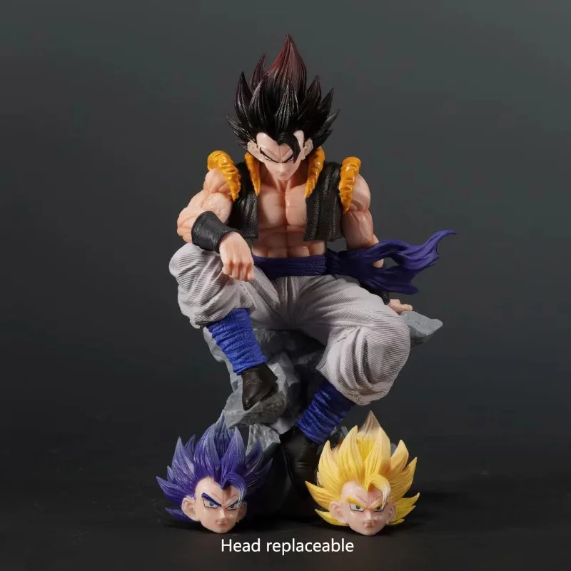 23cm Dragon Ball Sitting Wujita Three Headed Carving Limited Model Pvc Anime Action Figure Desktop Collection Decor Gifts Toys