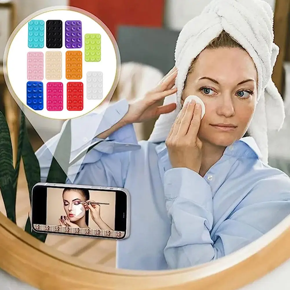 Двусторонняя силиконовая присоска для крепления мобильного телефона, клейкая силиконовая резиновая присоска на присоске для фиксированного P5K2