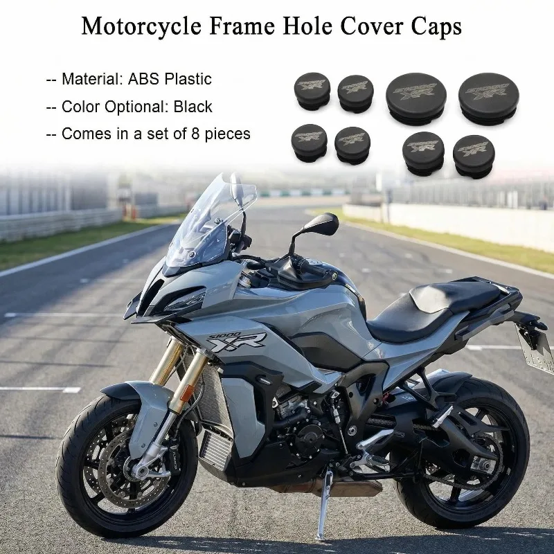 

For BMW S1000XR Chassis Plugs Motorcycle Frame Hole Cover Caps Plug Frame Cap for S1000 XR XR1000 2013-2023 Set of 8