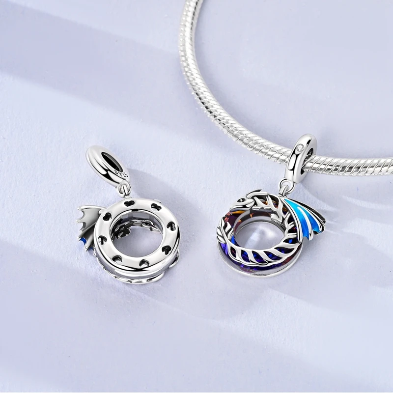 100% 925 Sterling Silver Dopamine Camera Butterfly Heart Star Beaded Original Personaliz Design Women DIY Handmade Jewelry Gift