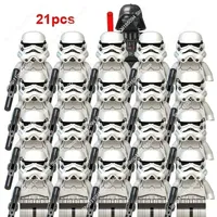 Hot Toys Star wars 21pcs Clone Troopers Wars Legion Building Blocks Darth Vader SW585 Corps Bricks Wars Action Figures mini Toys